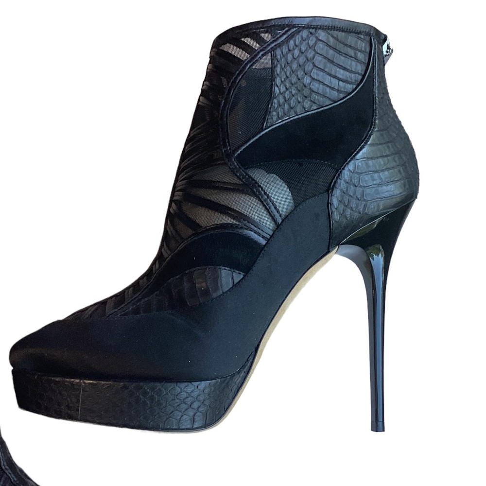 NIB Jimmy Choo Black Faxon Stiletto Ankle Boots - Picture 4 of 14